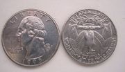 Монета Quarter Dollar,  Liberty 1990 перевертишь